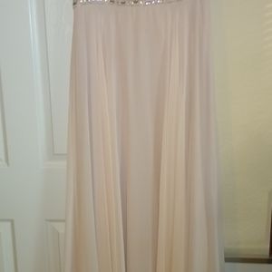 Simply elegant sequin top with flowing skirt